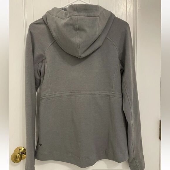 Lululemon gray sweatshirt Hoodie zip up drawstring coat size 8 - Picture 4 of 6